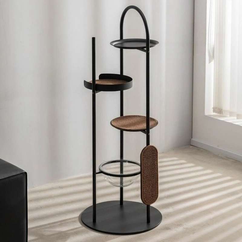 Árbol grande para gatos, torre para gatos, rascador para gatos, muebles para gatitos, árbol, cápsula espacial transparente, estante de accesorios para gatos - imagen 2