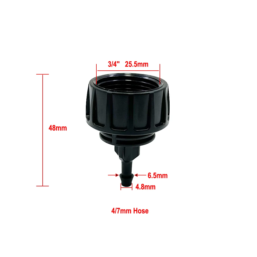 Conector rápido roscado para grifo G3/4 pulgadas, interfaz roscada de 25,5mm, conexión de agua para grifo de jardín, interfaz de manguera de 4/7mm - imagen 2