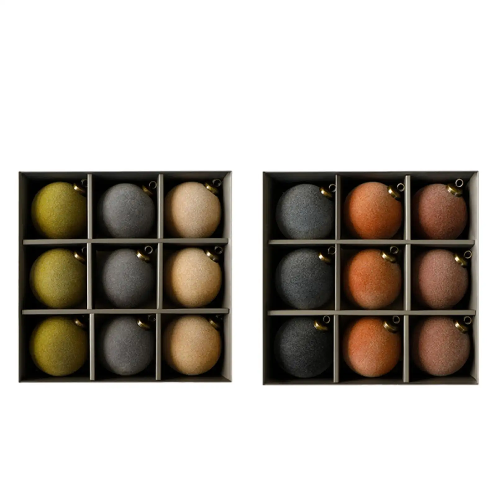 9x Adornos de árbol de Navidad Bola de terciopelo Creativo 3.15 "Decoración del hogar Adornos colgantes Colgantes para Fiesta de chimenea Eventos especiales