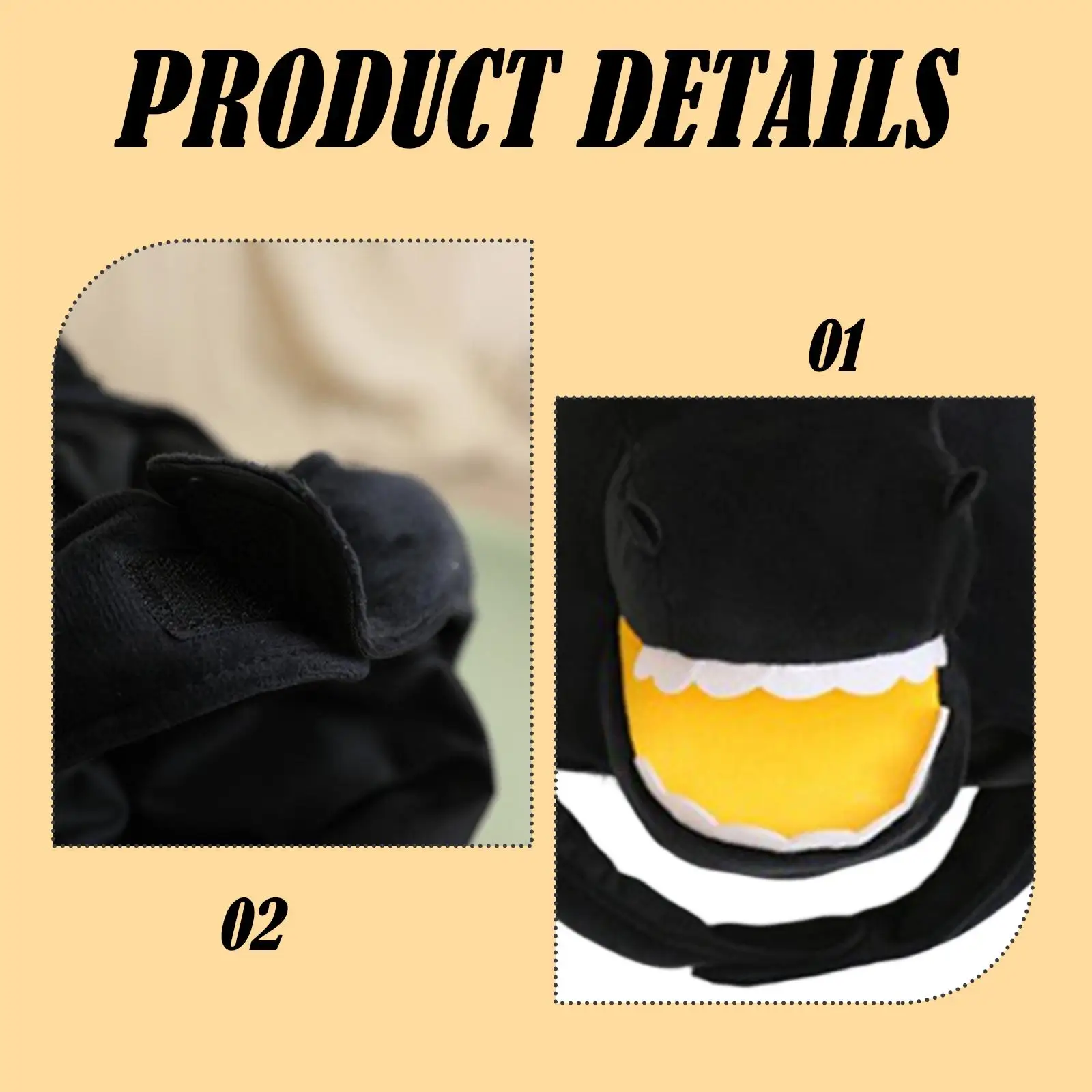 Cute Black Horse Hat Costume Prop Comfortable Wear Soft Lightweight for Stage Shows Versatile 15.3x10.2inch Plush Headgear Cute Black Horse Hat Costume Prop Comfortable Wear Soft Lightweight for Stage Shows Versatile 15.3x10.2inch Plush Headgear
