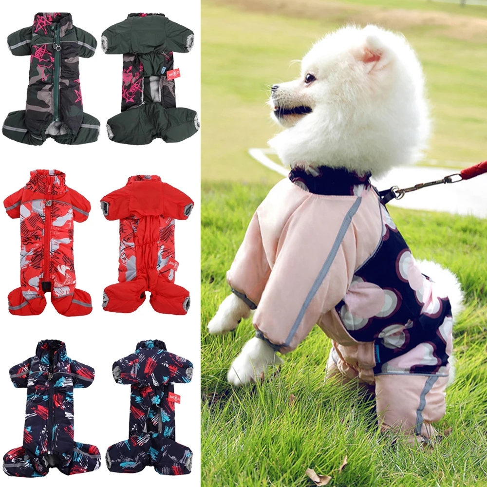 Mono de invierno reflectante para perros pequeños – Impermeable y suave