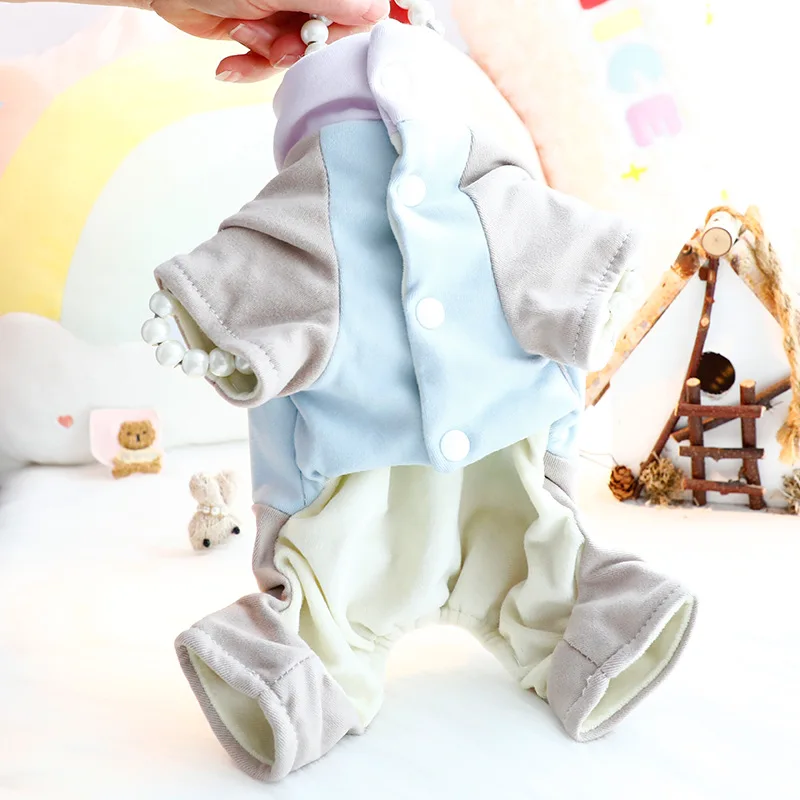 Abrigo de invierno para perros Chaqueta de algodón gruesa de 4 patas Diseño lindo de panda, traje cálido para clima frío para perros pequeños - imagen 4