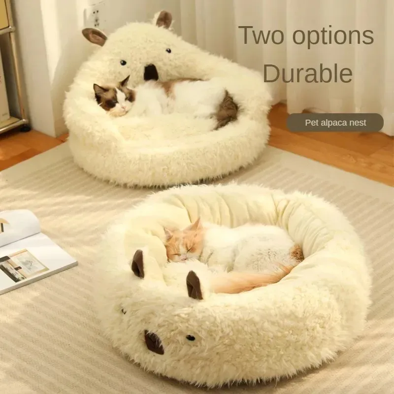 Cama para gatos para invierno, accesorios para casas cálidas y Habitats, cojines para gatitos, accesorios para cachorros, suministros para mascotas, productos de alfombrilla - imagen 2