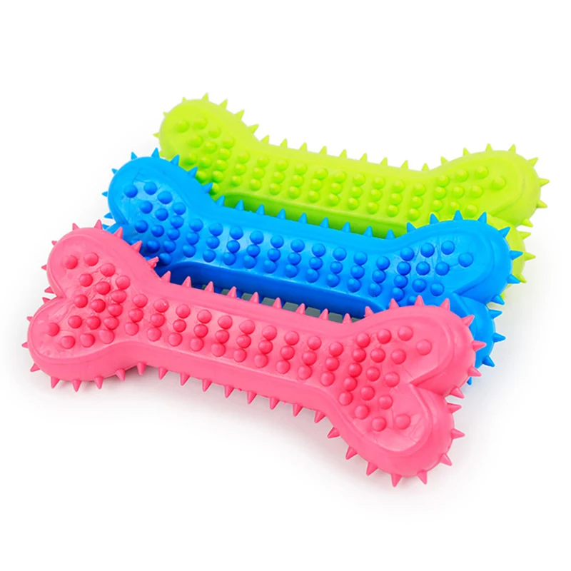 Juguete para masticar mascotas, goma suave, resistente a mordeduras, forma de hueso, juguetes para masticar para perros pequeños, suministros para entrenamiento de mascotas - imagen 4
