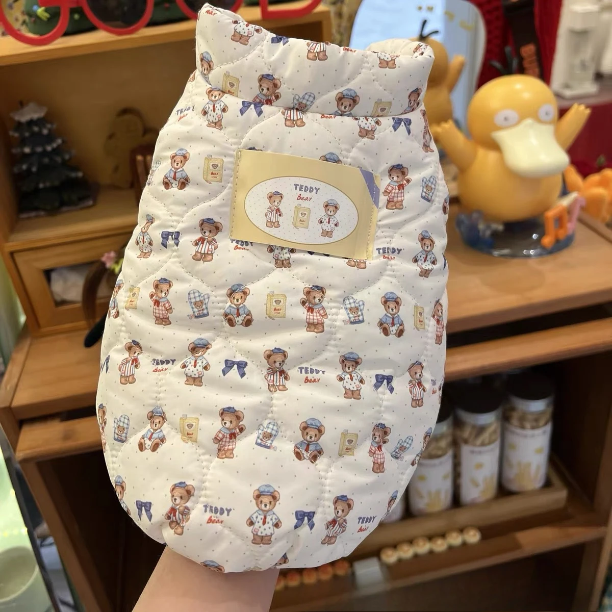 Otoño e Invierno mascota oso de peluche Parkas de cuello alto para perros chaleco cálido para mascotas chaqueta lindo Schnauzer oso de peluche chaleco para gatos ropa para cachorros - imagen 2