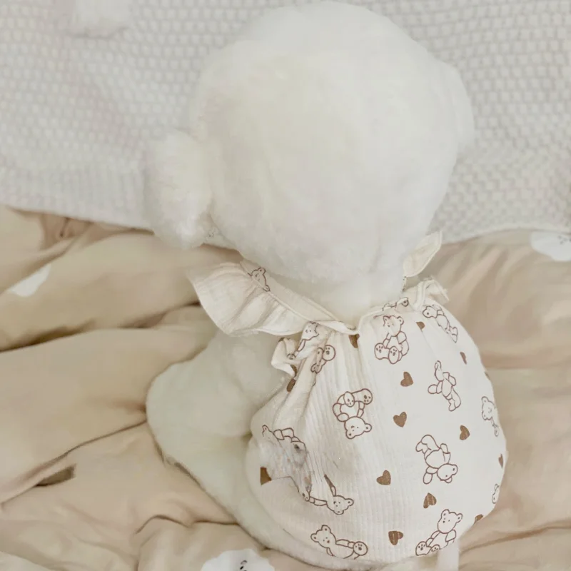 Chaleco corto de algodón acolchado para perros pequeños, chaleco de lujo con mangas voladoras, eslinga de burbujas para mascotas, ropa para perros pequeños, suministros para perros - imagen 2