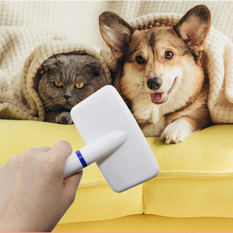 Nuevo cepillo para perros, peine de acero inoxidable para perros, peine para masaje para perros, cepillo para quitar el pelo de mascotas, herramienta de limpieza, peine para gatos, cepillo para gatos - imagen 2