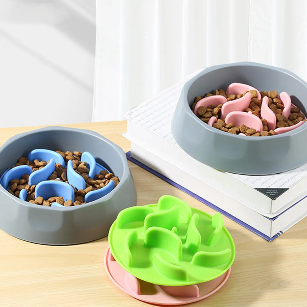 Cuenco de alimentación lenta para mascotas para perros y gatos + tapete antiasfixia: almohadilla para lamer con ventosa y tapete para comida para mascotas, tapetes de comedor antideslizantes para mascotas, - imagen 4