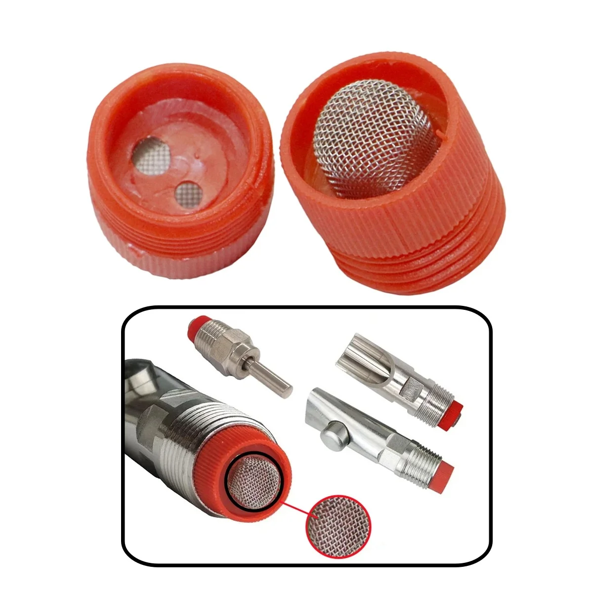 50 Uds 1/4 "(15mm) hilo macho bebederos de cerdo filtro animales de granja ganado bebedero accesorios malla de filtro de acero inoxidable - imagen 5
