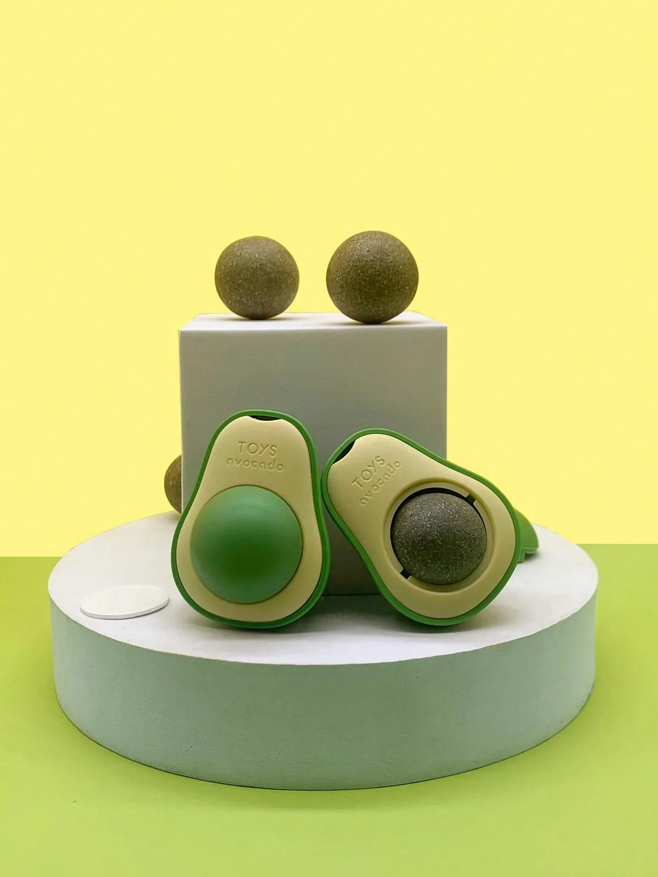 Juguete 3 en 1 para gatos con aguacate y hierba gatera salud dental - imagen 5