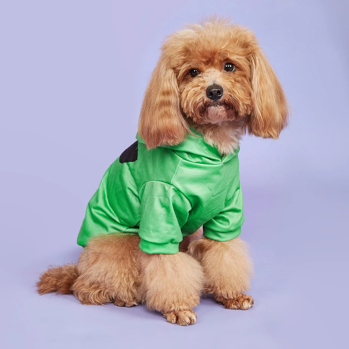 Sudadera con capucha para perros, camisas de Halloween, ropa para perros con patrón de cara de alienígena lindo, sudaderas para perros, ropa de Cosplay cómoda Pe - imagen 3