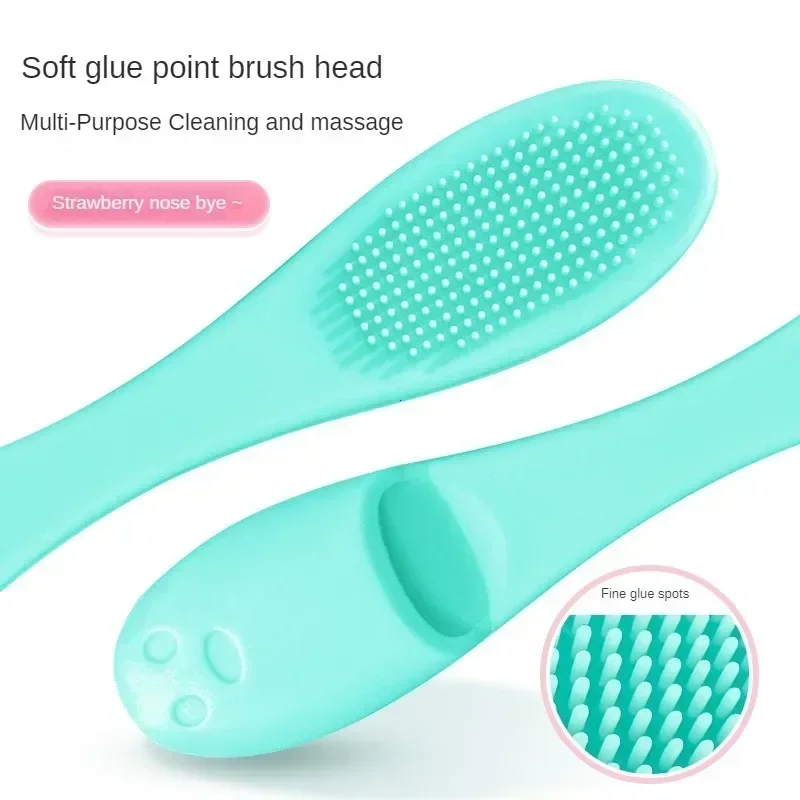 Brosse nasale en Silicone, nettoyeur de pores du visage, points noirs portables, brosses de Massage Double face, outil de nettoyage de beauté, gommage Nasal du visage - imagen 3