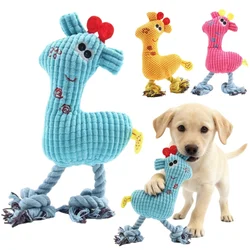 Juguete de ciervo tejido para perros - peluche mordedor con sonido