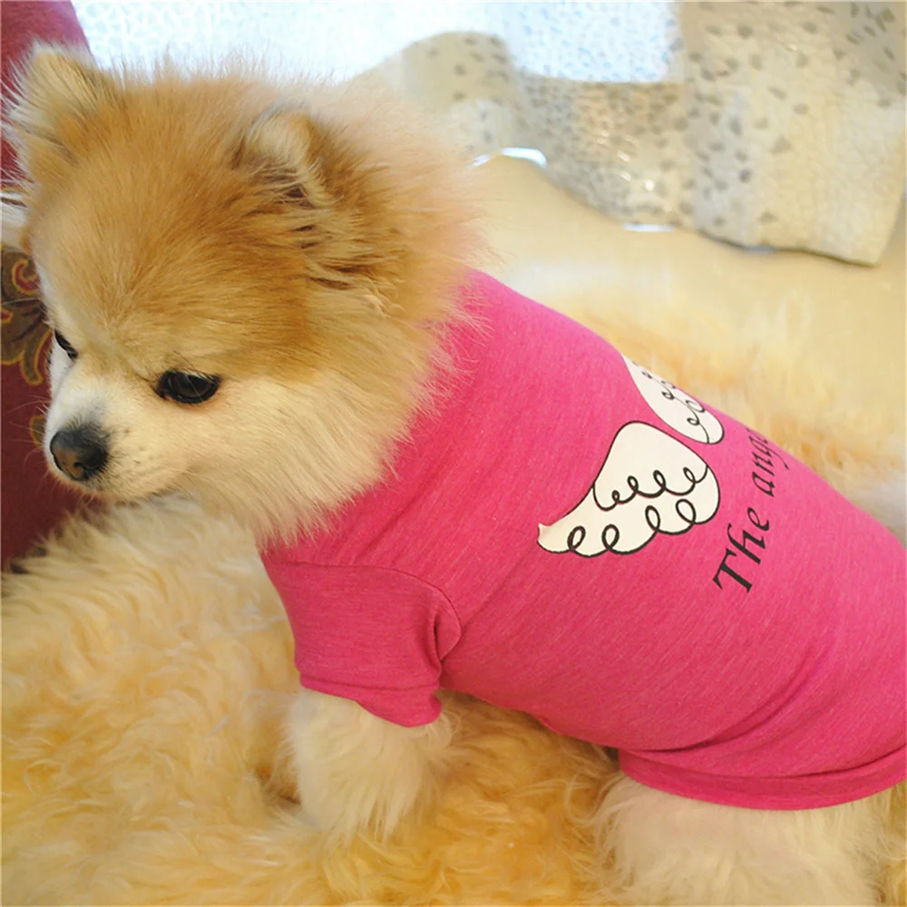 Camiseta de verano de algodón con alas de ángel para perros y gatos pequeños - imagen 4