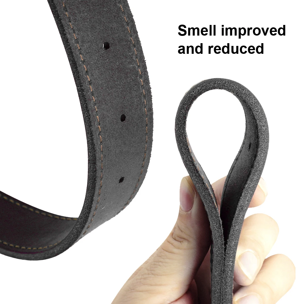 Collar de cuero personalizado para perros Pitbull, collares para perros personalizados, collar de identificación de mascotas grabado gratis, ajustable para perros pequeños, medianos y grandes - imagen 4