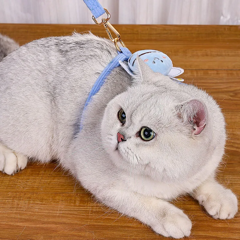 Conjunto de arnés y Collar para perro y gato, artículos ajustables, accesorios Kawaii, suministros personalizados - imagen 2