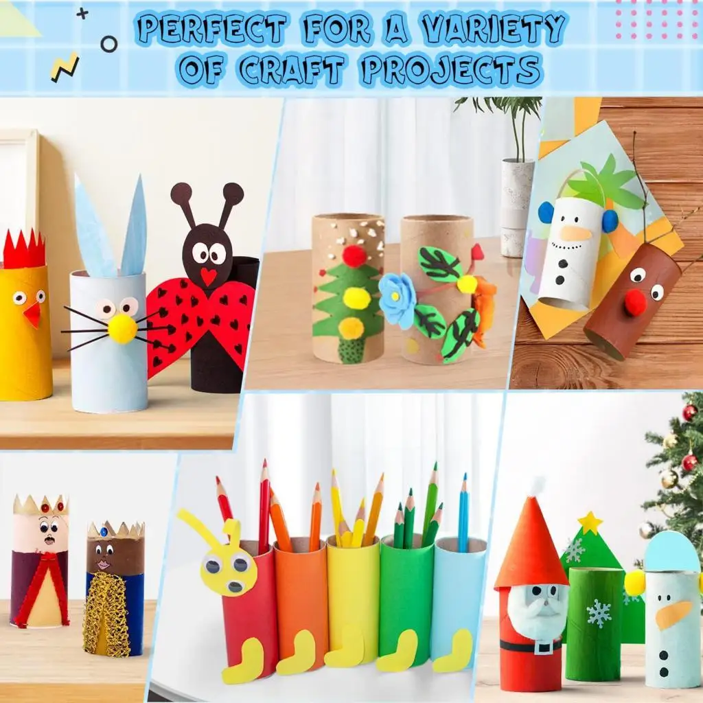 12Pcs Cardboard Tubes for Crafts Eco Friendly,Gift Wrapping,Sturdy,Paper Towel