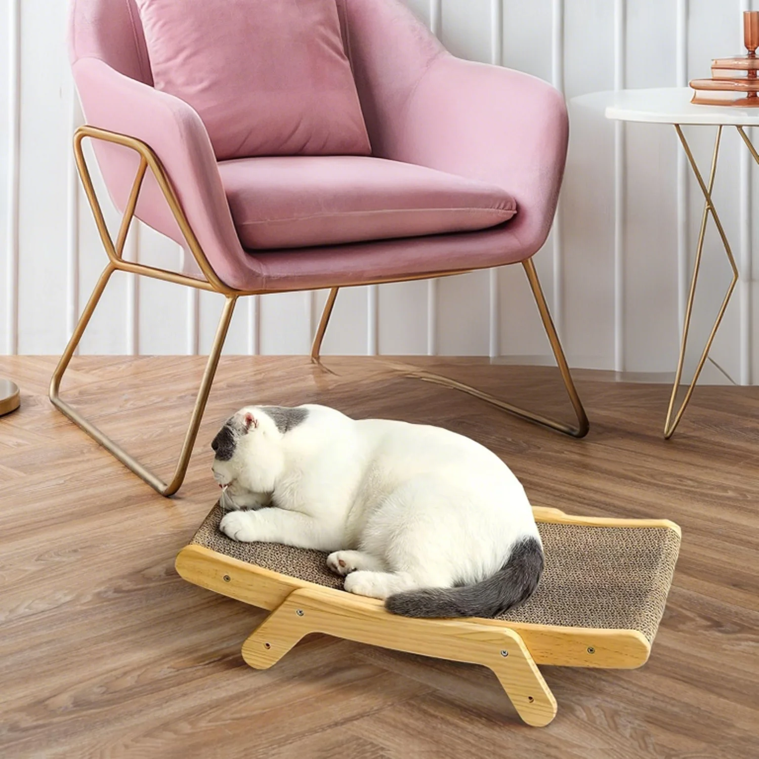 Rascador 5 en 1 para gatos con torre, túnel y cama reversible