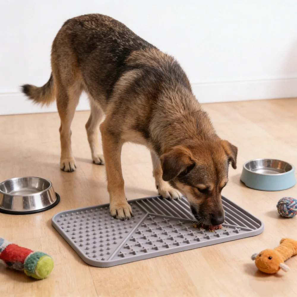 Alfombrilla silicona lamer ventosa alimentación lenta perros y gatos - imagen 4