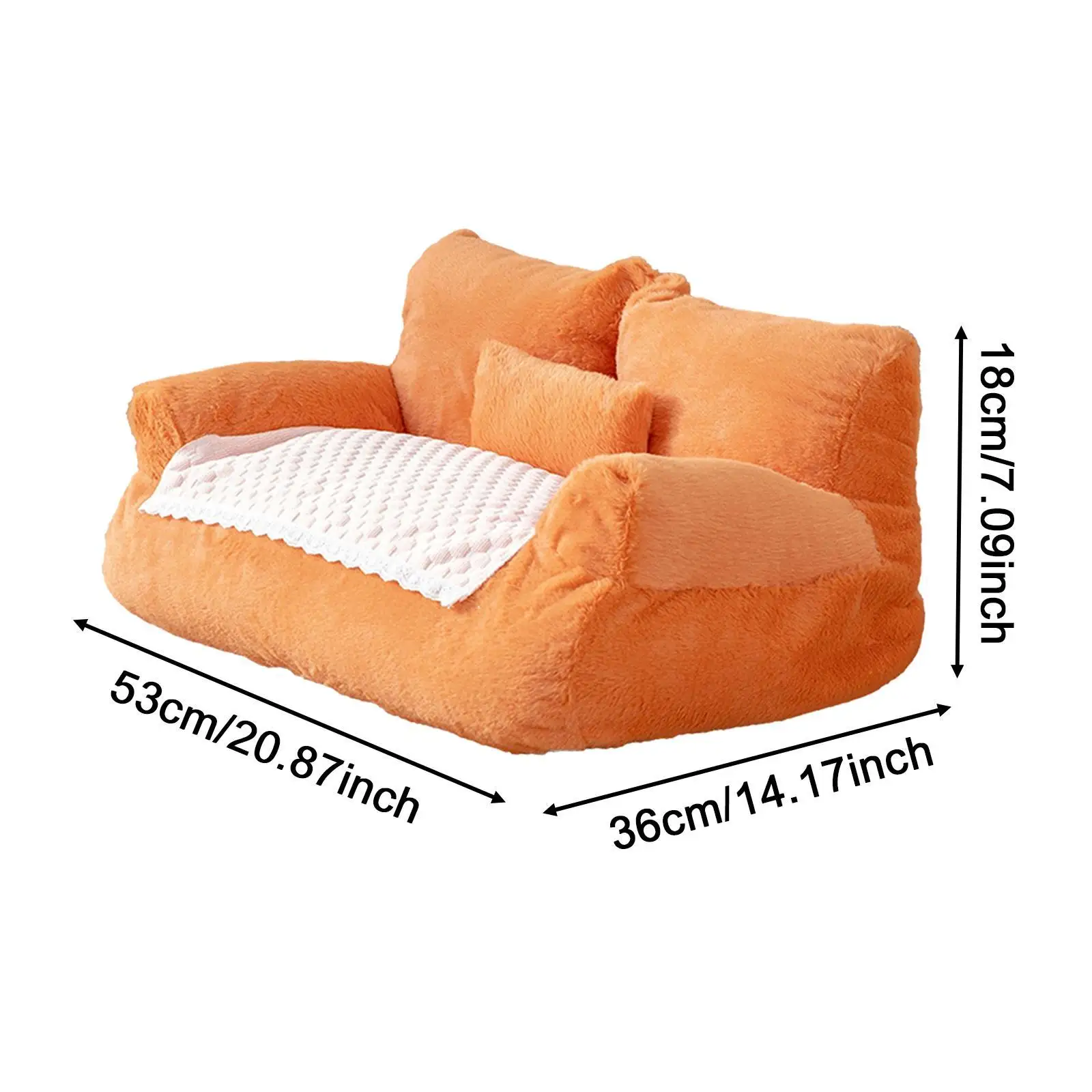 Cat Sofa Pet Lounger Velvet Nest with Pillow Non Slip Comfortable Sofa Bed Pet Couch for Kittens Puppy Indoor Cats All Breed