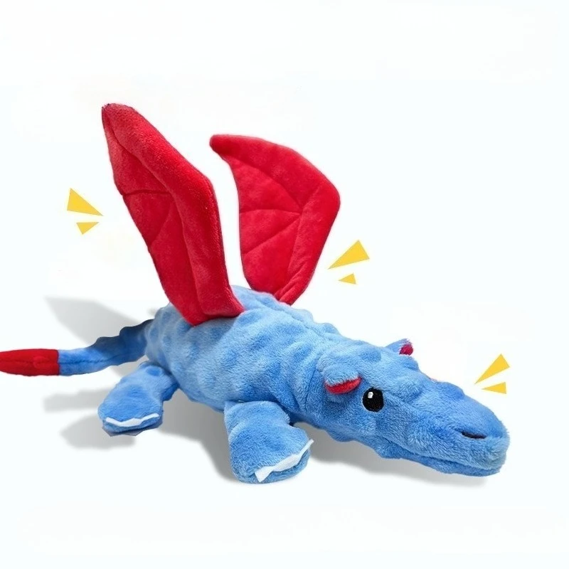 Juguete dinosaurio peluche chirriante para perros – Entrenamiento