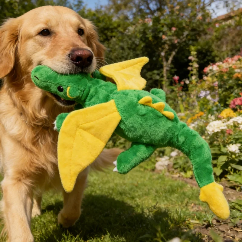 Juguete de peluche para perros: dragón volador, resistente y seguro - imagen 3