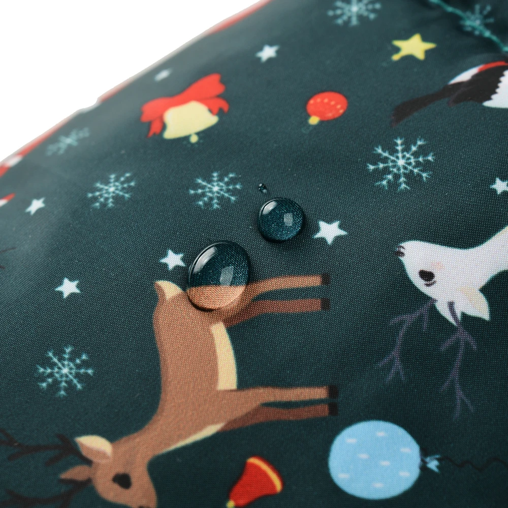 Chaqueta impermeable para mascotas para Navidad, abrigo cálido de invierno para perros pequeños y medianos, trajes de Bulldog con estampado de Papá Noel para Año Nuevo - imagen 5