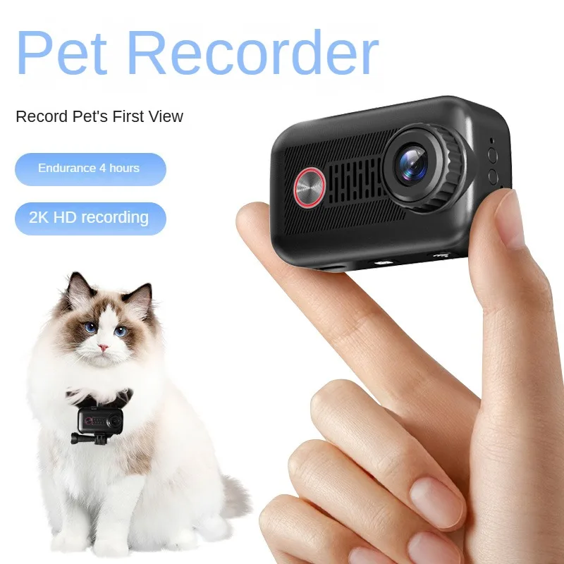 Cámara de cuello para mascotas 2k Hd con Wifi incorporado y Control por aplicación batería de 1200mah cámara portátil para perros/gatos para visión nocturna interior/exterior - imagen 2