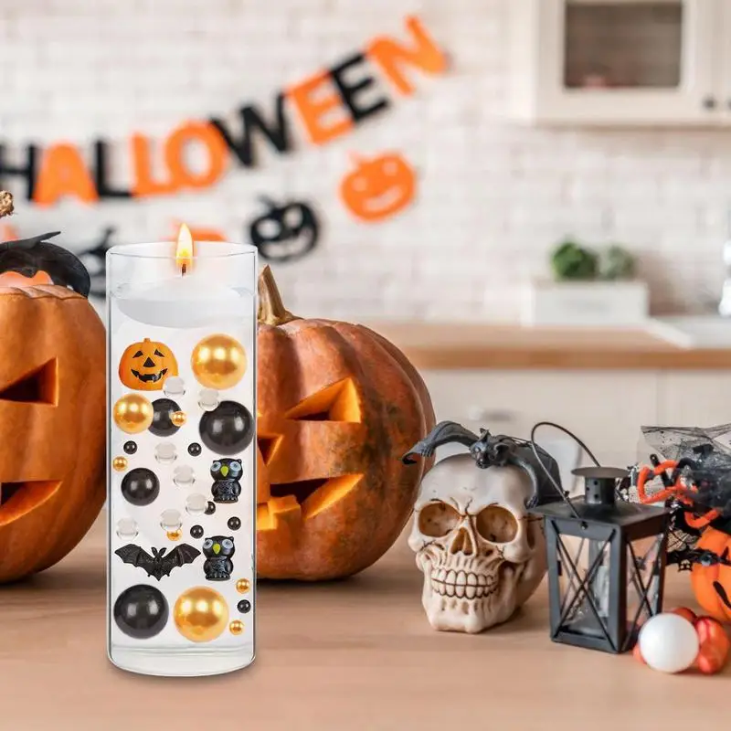 Rellenos flotantes de Halloween, relleno de jarrón de murciélago fantasma de bruja escalofriante para decoración de Halloween, centro de mesa para mesa de centro - imagen 2