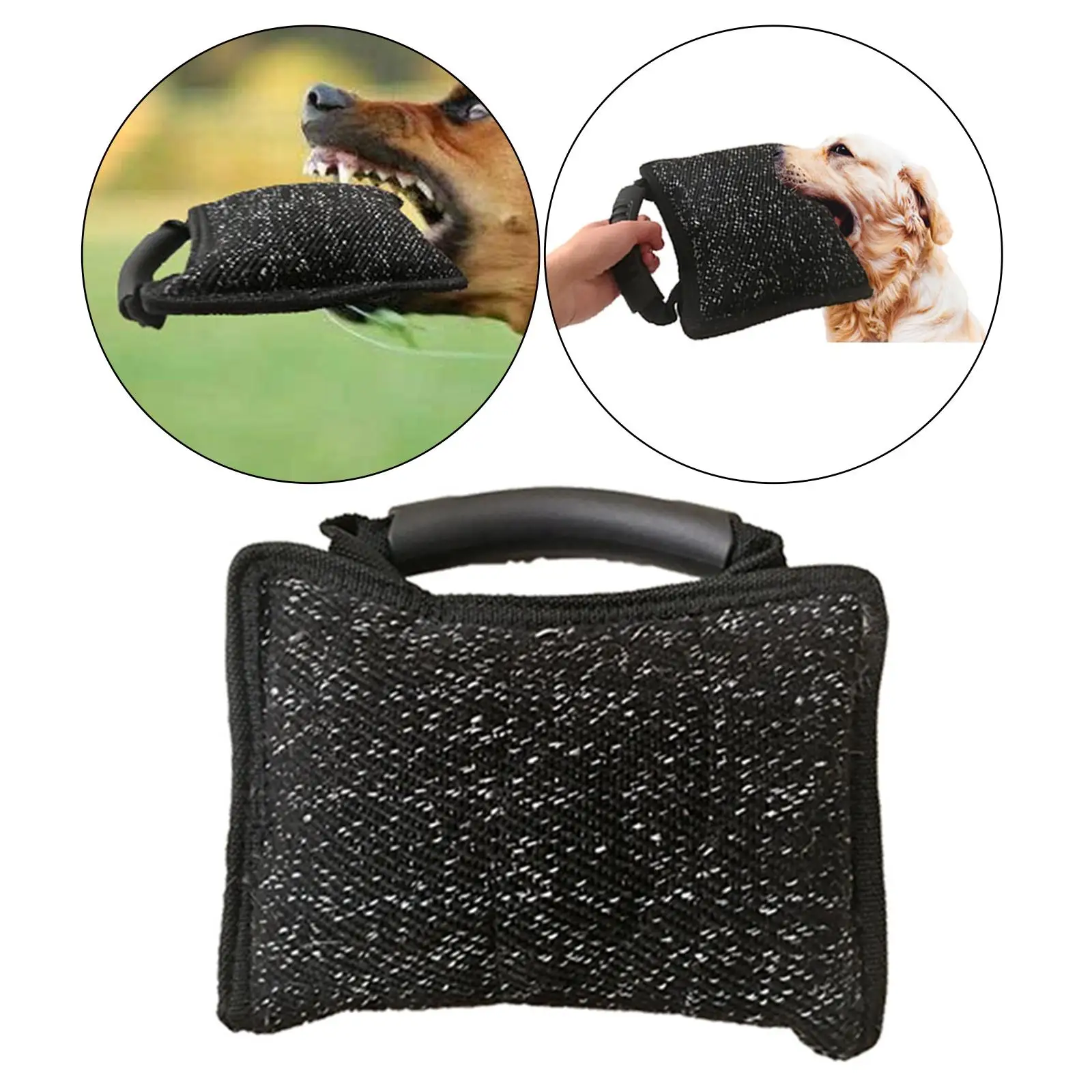 Durable Dog Bite Tug Toy with Handles Puppy Trainer Interactive Training Biting Bite Sleeve for Small Medium Large Dogs