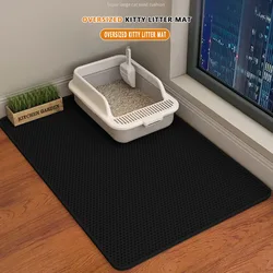 Estera impermeable para caja de arena de gatos – Base lavable antideslizante