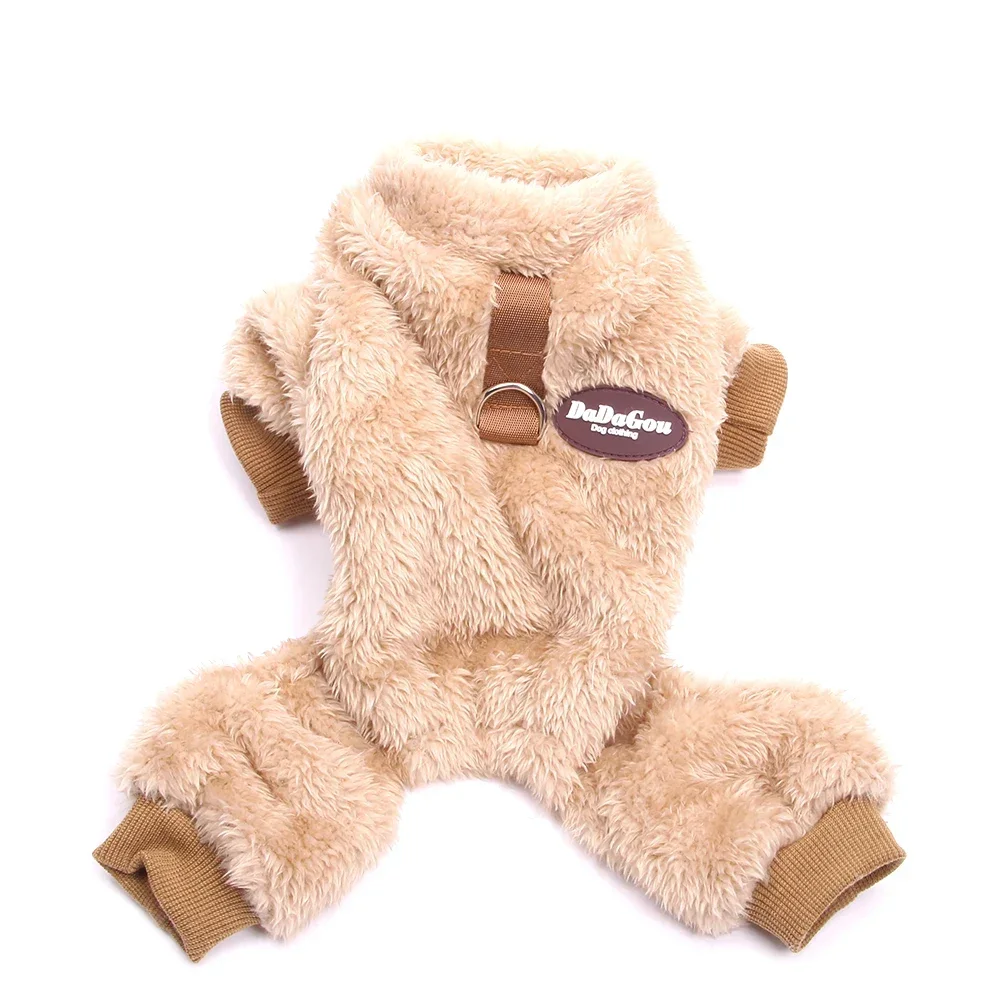 Invierno perro gato mono a rayas Sudadera con capucha diseño sólido mascota cachorro pijamas gato cachorro lindo camisón camiseta adecuada para salir - imagen 2