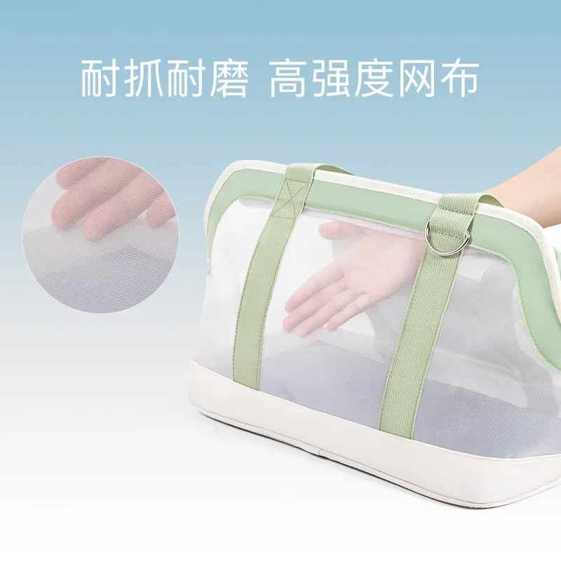 Bolsa para Gato, portátil, ligera, resistente a los arañazos, para salir, correa para el hombro, bolso de viaje para perros frescos de gran capacidad - imagen 3