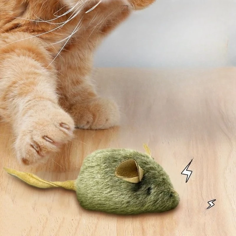 Divertido ratón de peluche, juguete para gato, ratón de simulación, gatito, juguete resistente a mordeduras, juguete interactivo para masticar gatos - imagen 5
