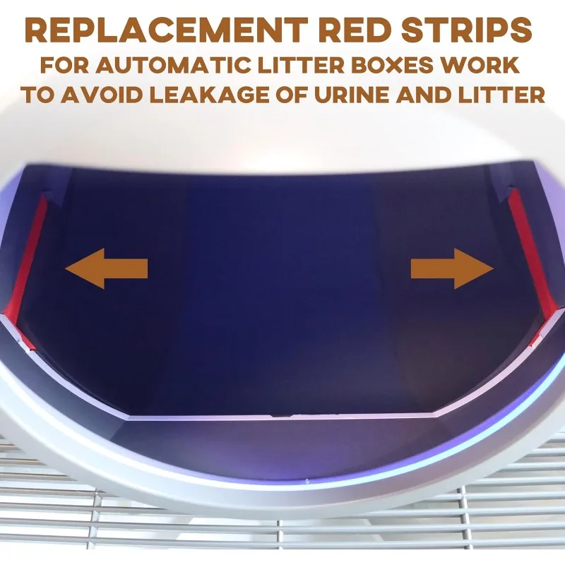 Paquete de 6 espumas rojas para caja de arena para mascotas Els, piezas de repuesto, material EVA cortado con precisión, evita que la arena para gatos de derrame - imagen 2