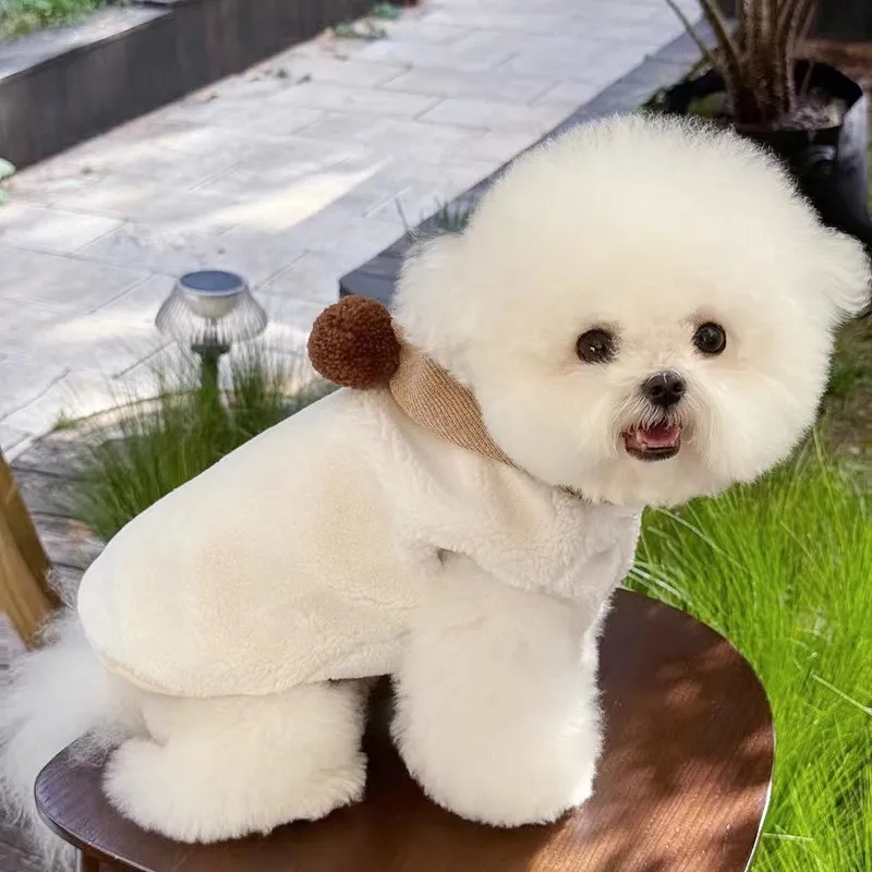 Abrigo de invierno para perros, chaqueta gruesa y cálida de lana para perros, Sudadera con capucha para mascotas, ropa para perros Chihuahua Bichon Dachshund, monos para cachorros y gatitos - imagen 5