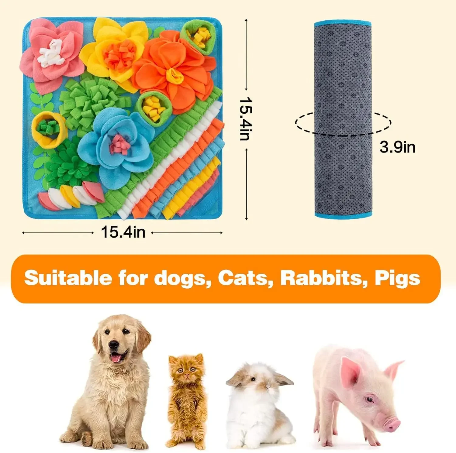 Alfombrilla de comida lenta para mascotas, rompecabezas, estera con olor a perro, manta de alimentación para gatos, estera de entrenamiento con olor, juguetes, productos para mascotas - imagen 4
