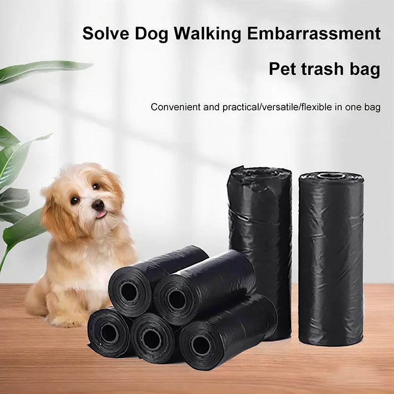 -bolsa de basura para mascotas, bolsa para excrementos de perros, bolsas de basura, limpieza de basura, bolsa de basura desechable, bolsa portátil, 10 rollos, 1 paquete
