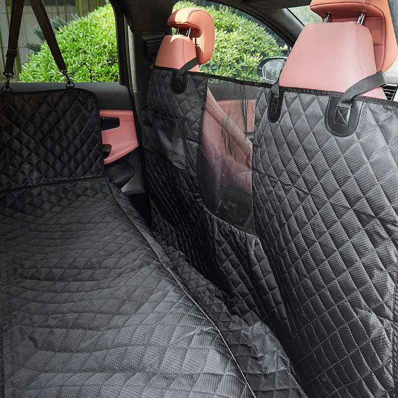 Alfombrillas de coche de viaje para mascotas, tela de alargamiento, Alfombrilla negra impermeable para cachorros, alfombra grande, suministros para gatos, camas y muebles, accesorios para perros - imagen 2