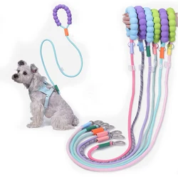 Correa resistente para perros pequeños con hebillas y mango suave