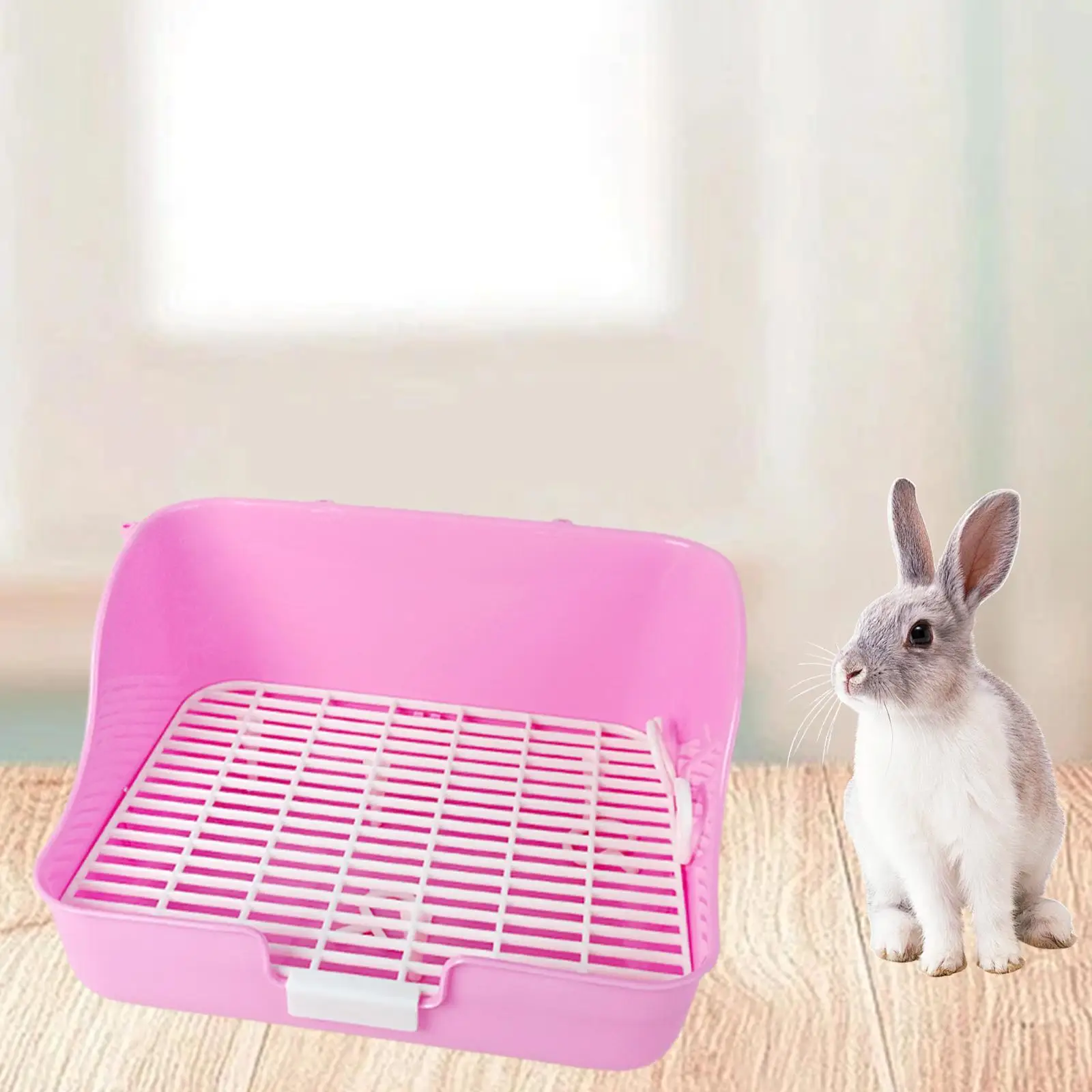  Litter Box Indoor Rectangular Cage Toilet Small Pets Bedding Litter Box for Galesaurs Chinchilla Squirrel Ferrets Hamster