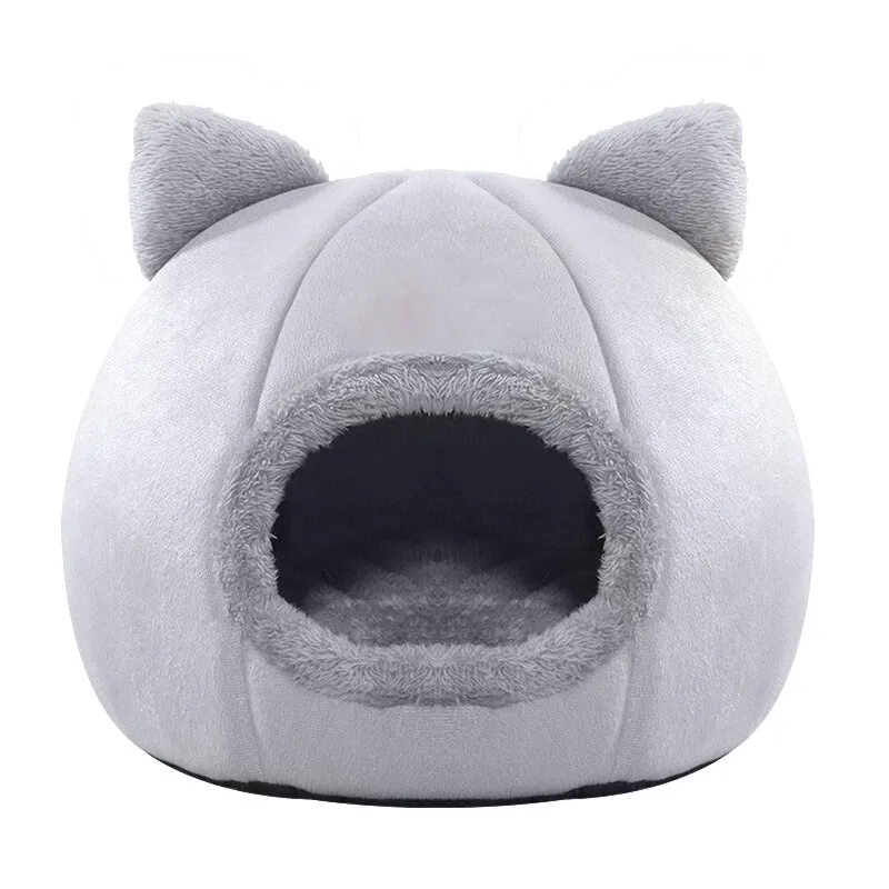 Cama para gatos cómoda para dormir profundo en invierno, estera de hielo, cesta, productos para el hogar para perros pequeños, tienda para mascotas, nido de cueva acogedor, Cama Gato interior - imagen 3