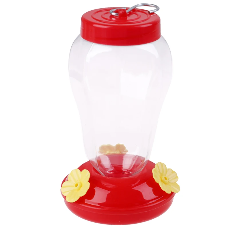Nuevas botellas de plástico para comederos de agua para pájaros, comederos colgantes para colibríes, gancho de hierro para flores de plástico para jardín y exteriores, herramientas para pájaros - imagen 4