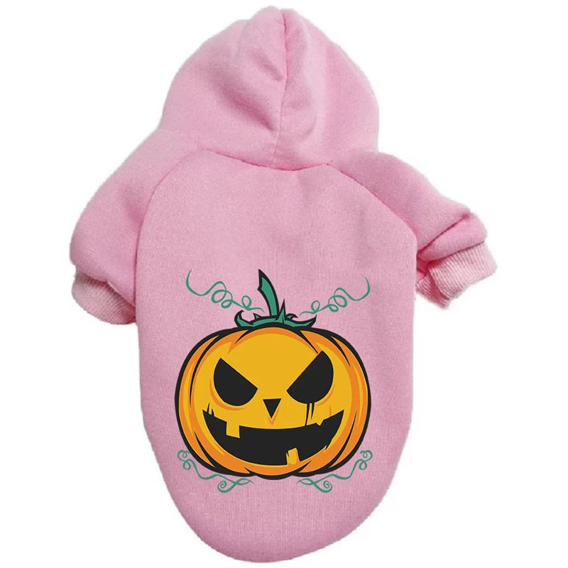 Sudadera feliz de Halloween para perros Chihuahua, calabaza aterradora, Sudadera con capucha para cachorros medianos y grandes, disfraz suave y cálido para perros, ropa para perros - imagen 4