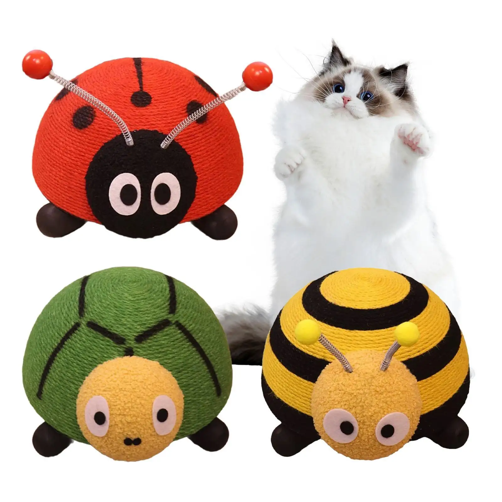 Bola rascadora para gatos, tablero rascador ligero y resistente para gatito - imagen 2