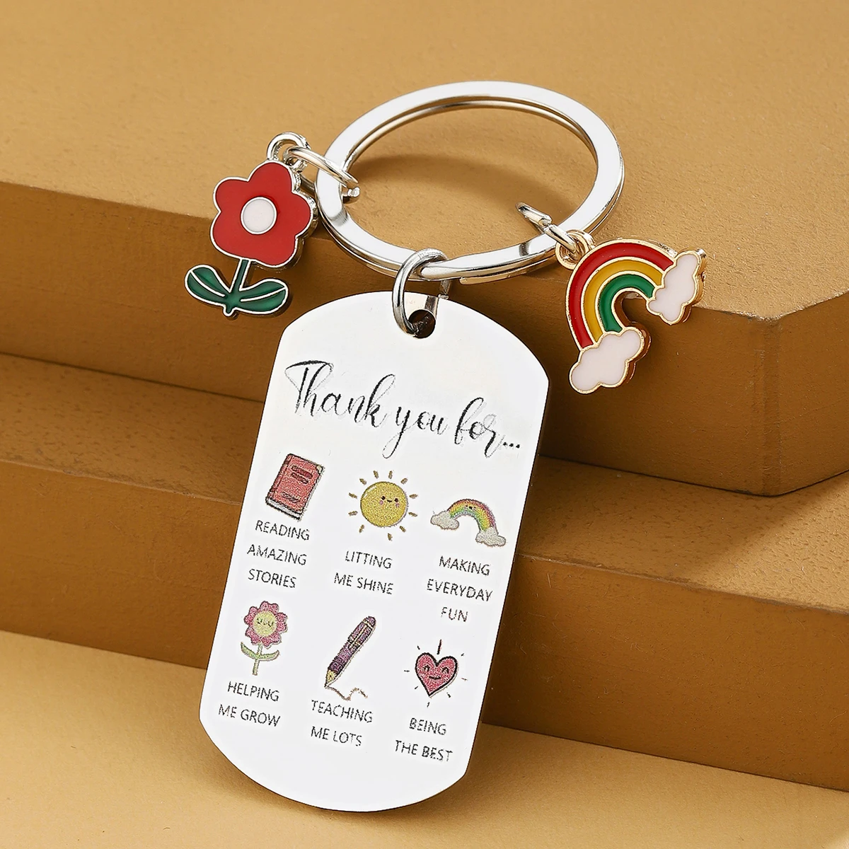 1 unidad de regalos de agradecimiento para profesores, llavero para mujer, bonito regalo de agradecimiento para profesores, regalo de Acción de Gracias, regalo del Día de San Valentín