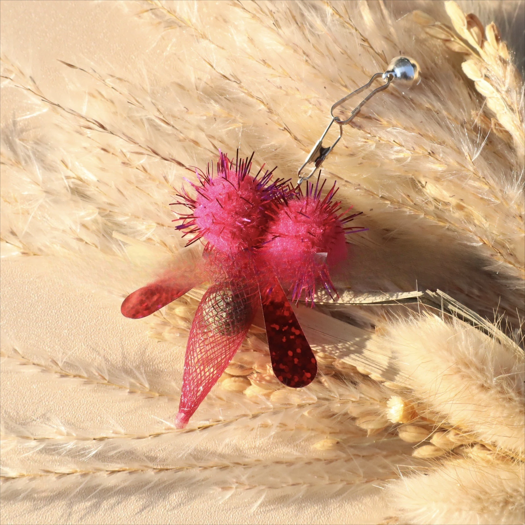 Palo de peluche para gatos, 2 uds., para cambiar los cabezales, juguete para gatos, varita de rompecabezas, bola de hierba gatera, juguete para mascotas - imagen 3