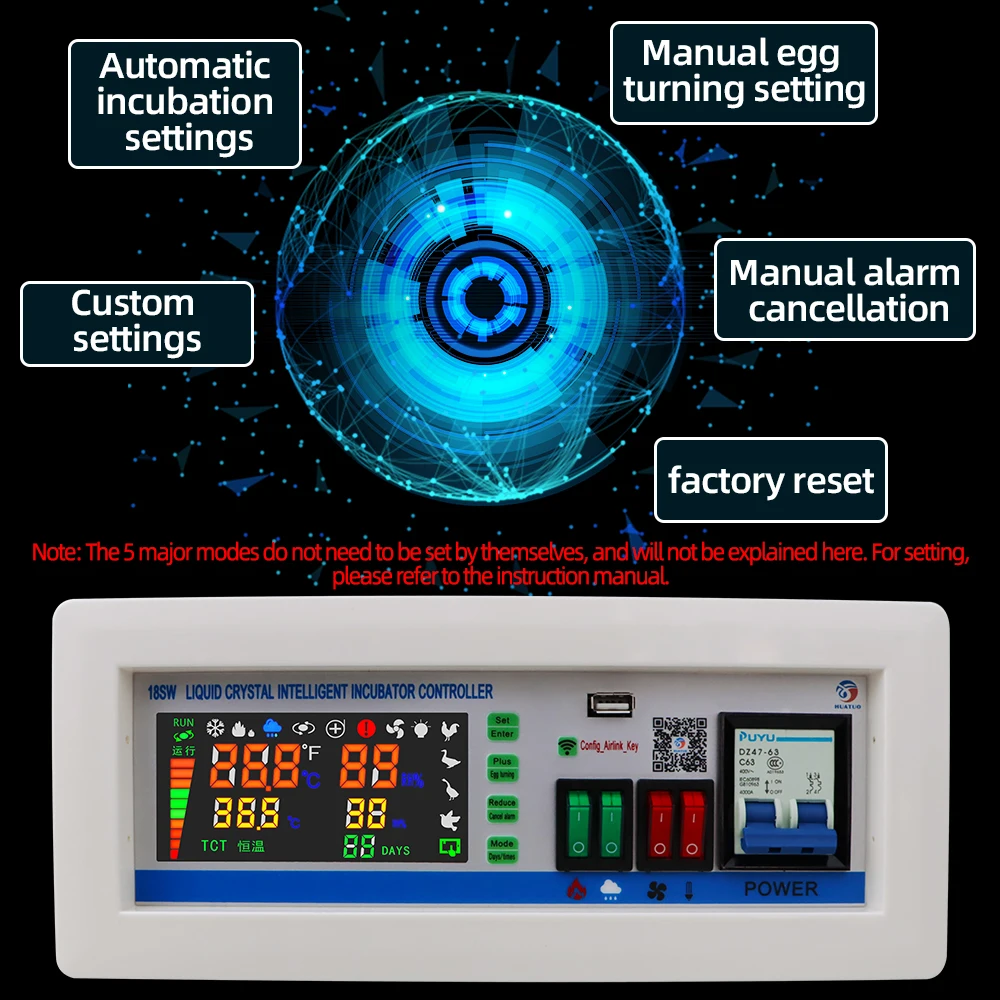 Incubadora de huevos inteligente, controlador de XM-18SW, máquina para incubar Control remoto inteligente con sistema de aplicación WIFI - imagen 3