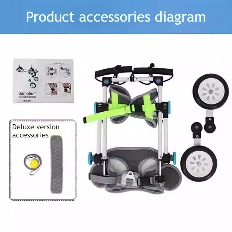 Silla de ruedas para perros para piernas traseras, rehabilitación de parálisis de extremidades traseras, silla de ruedas para caminar, auxiliar para discapacitados, cuidado de soporte de pierna trasera para mascotas - imagen 3