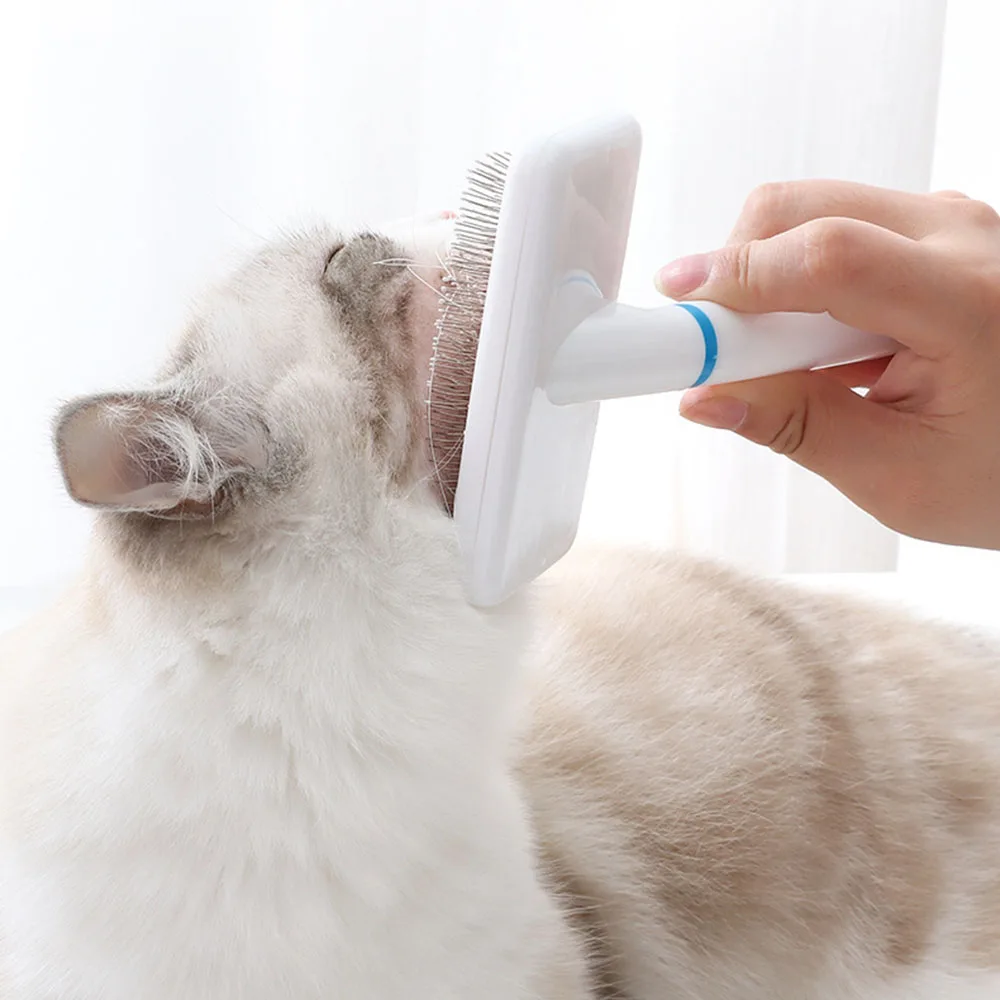 Peine para perros con mango, peine clásico con cojín de aire para mascotas, cepillo para el cuidado, agarre cómodo, adecuado para perros de varias razas